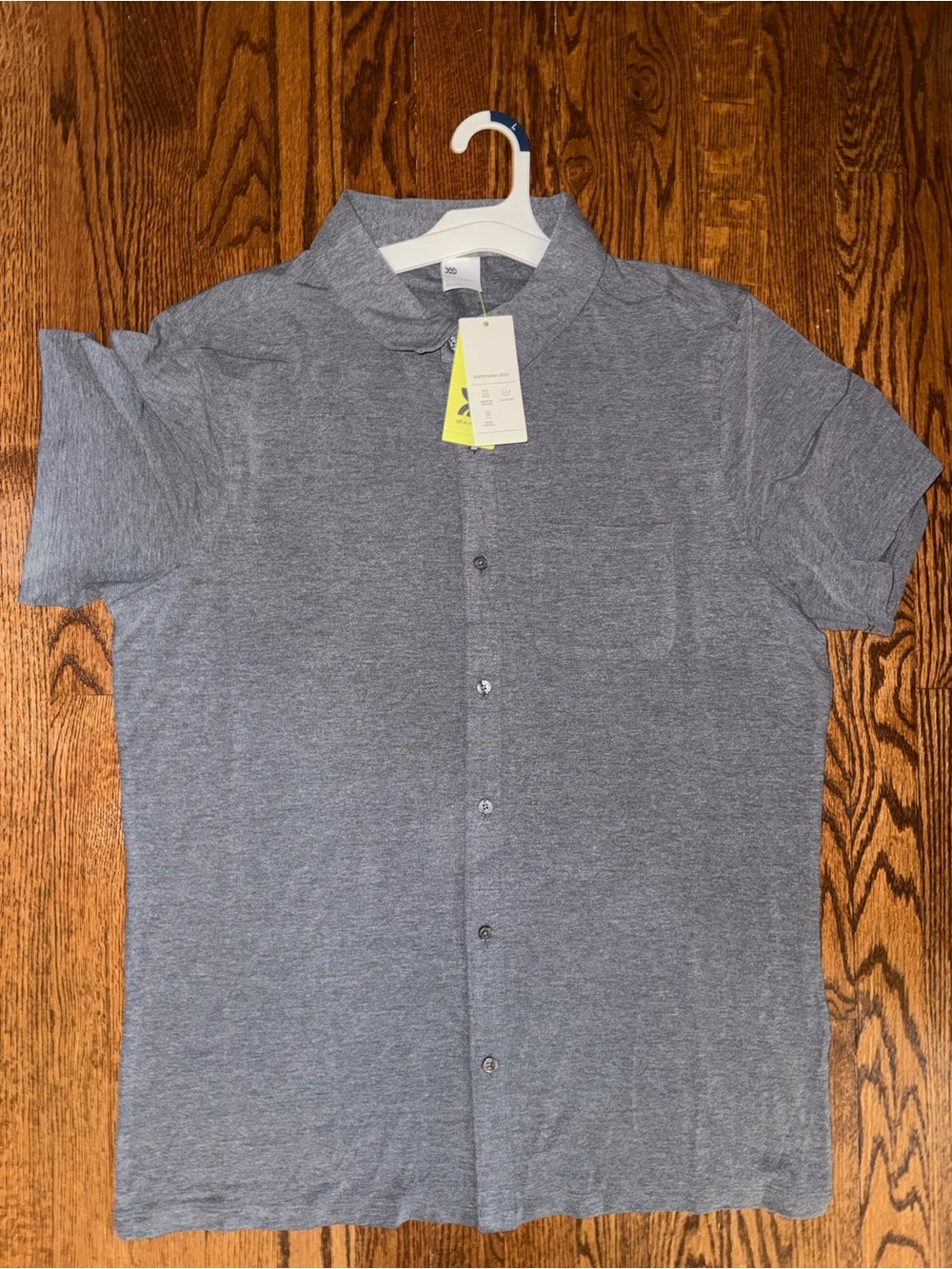 all in motion Gray Short-Sleeve Button-Down Casual Shirt